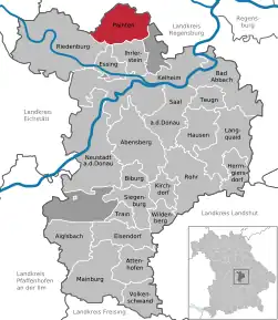 Poziția localității Painten