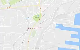 Poziția pe hartă a tunelului Palas