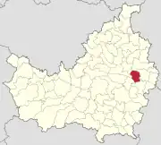 Localizarea comunei în județul Cluj