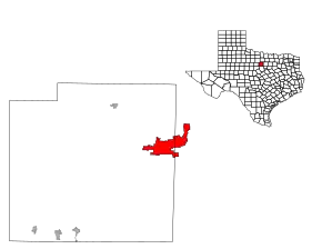 Poziția localității Mineral Wells