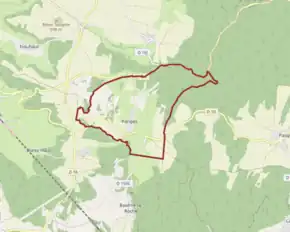 Poziția localității Panges