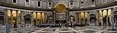 Panoramă cu interiorul Panteonului (Roma), 114-123 d.Hr.