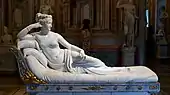 Venus Victrix; de Antonio Canova; 1804–1808; marmură; lungime: 200 cm; Galeria Borghese (Roma)