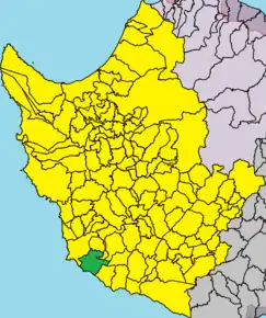 Η τοποθεσία της Γεροσκήπου στην επαρχία Πάφου.