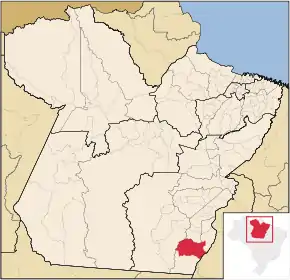 Poziția localității Santa Maria das Barreiras