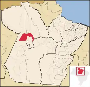 Poziția localității Santarém