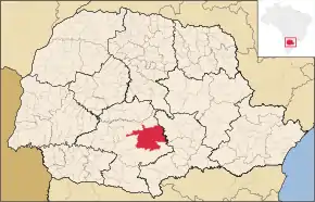 Poziția localității Guarapuava