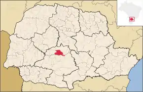 Poziția localității Santa Maria do Oeste