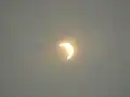 Parțială observată din Jinan, China, 7:56 UTC