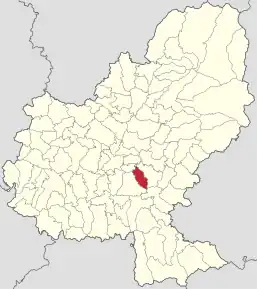 Localizare în cadrul județului