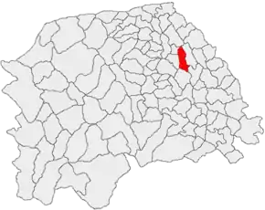 Amplasarea în cadrul județului