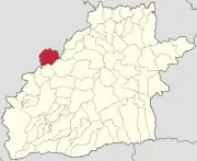 Localizarea în cadrul județului