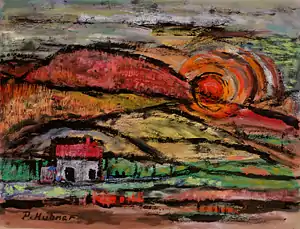 Peisaj de Paul Hübner, 1957