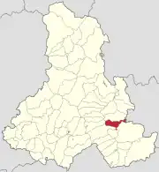 Localizare în cadrul județului