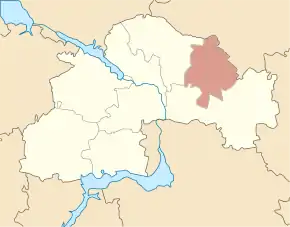 Poziția localității Raionul Pavlohrad, Dnipropetrovsk