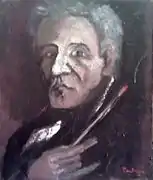 „... pe patul de moarte”, autoportret