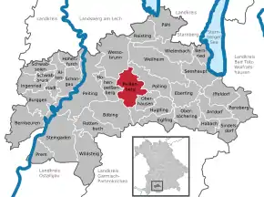 Poziția localității Peißenberg