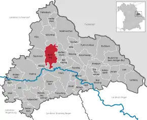 Poziția localității Pemfling