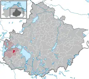 Poziția  Penkow pe harta districtului Mecklenburgische Seenplatte