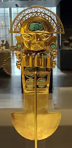 Tumi al culturii sicán, expus în Metropolitan Museum of Art din New York