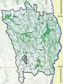 Amplasarea în cadrul județului