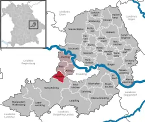 Poziția Perkam pe harta districtului Straubing-Bogen