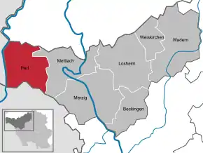 Poziția localității Perl