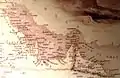 A historical map of the Persian Gulf in Saeed Al Maktoum House, Dubai, . The word "Persic" erased from the phrase "Golful Persic".