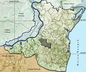 Amplasarea în cadrul județului