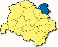 Poziția  Petershausen pe harta districtului Dachau