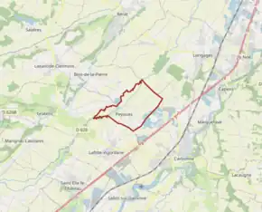 Poziția localității Peyssies