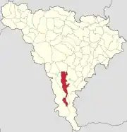 Localizarea în cadrul județului