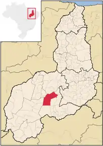 Poziția localității Canto do Buriti