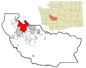 Poziția localității Tacoma