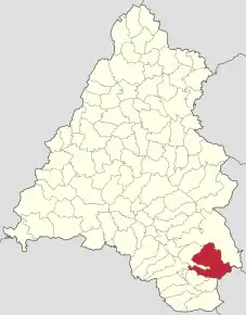 Localizare în cadrul județului