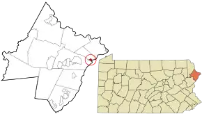 Poziția localității Milford, Pennsylvania