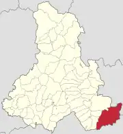 Localizare în cadrul județului