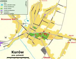 Poziția localității Kurów