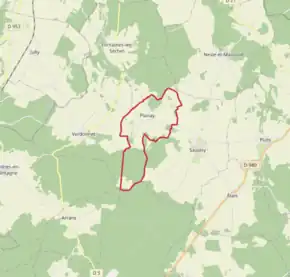 Poziția localității Planay