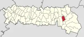 Amplasarea în cadrul județului