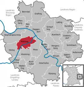 Poziția localității Plattling