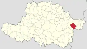 Localizare în cadrul județului