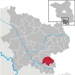 Poziția  Plessa pe harta districtului Elbe-Elster