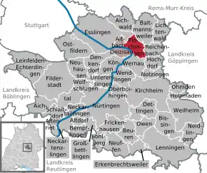 Poziția localității Plochingen