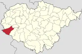 Localizare în cadrul județului