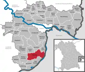 Poziția localității Pocking