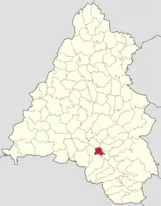 Localizare în cadrul județului