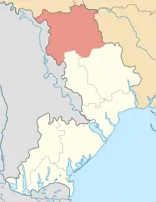 Poziția regiunii Raionul Bârzula