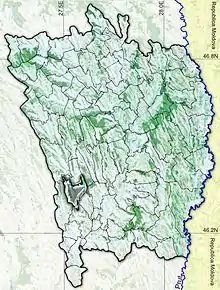 Amplasarea în cadrul județului