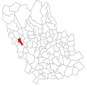 Amplasarea în cadrul județului